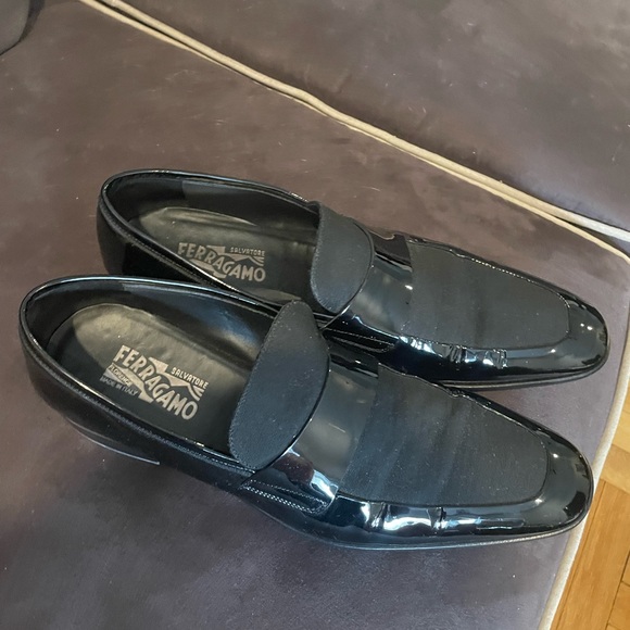 Mens Ferragamo Patent Leather Tuxedo 